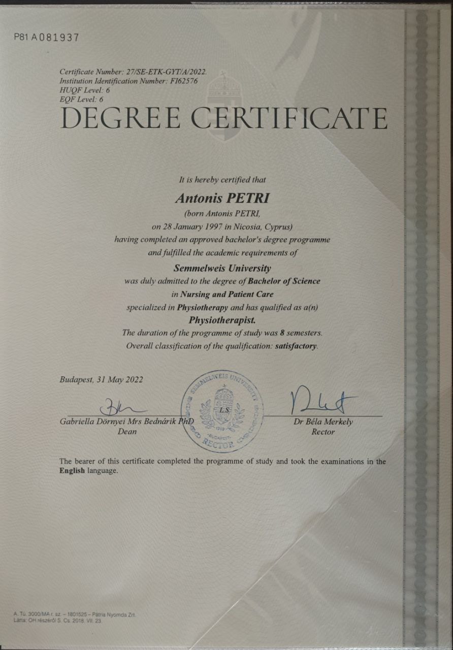 BSc Physiotherapy Diploma